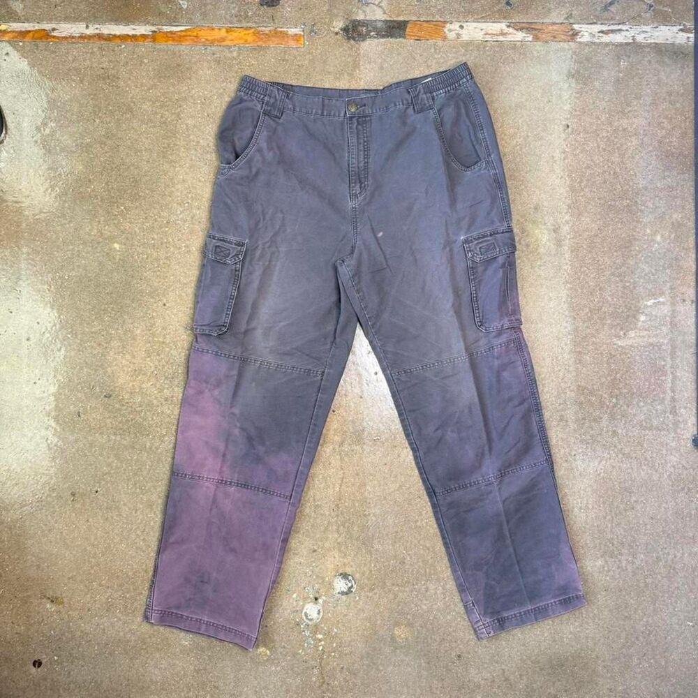 Cabelas Cargo Pants Distressed Bleached Work‎ Utility Outdoor 40x34 Relaxed Fit